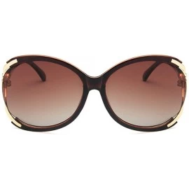 Round Women Sunglasses Retro Gradient Brown Drive Holiday Round Polarized UV400 - Gradient Brown - CK18RLTHGD2 $8.55