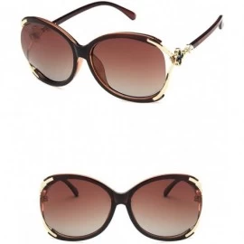 Round Women Sunglasses Retro Gradient Brown Drive Holiday Round Polarized UV400 - Gradient Brown - CK18RLTHGD2 $8.55