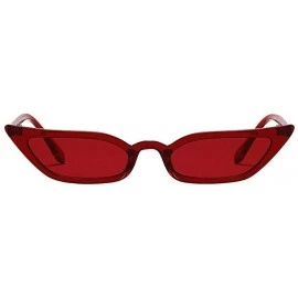 Aviator Fashion Women Glasses Vintage Cat Eye Sunglasses Ladies Small Frame UV400 Eyewear - Red - CS196HDQ2L5 $18.42