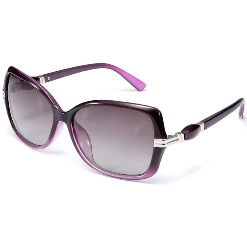 Oversized Polarized Sunglasses Women Ladies Oversized Sun Glasses Female Prismatic Eyewear - 1 - C518R32SH4K $54.77