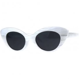 Cat Eye Womens Classic Cat Eye Mod Plastic Goth Sunglasses - Pearl Black - CO18E4I5H3O $13.60