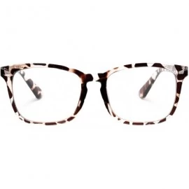 Aviator Non-Prescription Glasses for Women Men Clear Lens Square Frame Eyeglasses - A1 Leopard - CZ18Z3ZT6W3 $18.24