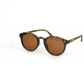 Round Classic Retro Fashion Round Frame Sunglasses P2057 - Tortoise-brown Lens - CD11BOTVXTP $33.65