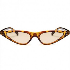 Cat Eye Sunglasses Vintage Glasses Triangle Eyeglasses - Leopard - C619089GXCZ $36.14