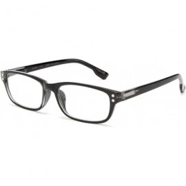 Square Slim Thick Squared Style Celebrity Fashionista Pattern Temple Reading Glasses by IG - Black - C9187GIEO3Y $17.48