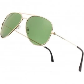 Aviator Aviator Polarized Sunglasses Classic Protection - Darkgreen Lens/Gold Frame - CB18CNUOX3O $13.74