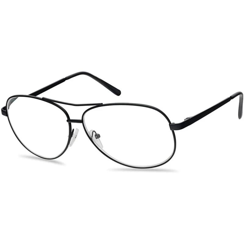 Aviator Oversized Aviator Rx Cheater Reading Glasses Assorted Power Strength +1.00 thru +3.50 - Black - CS18C5MA63U $13.44