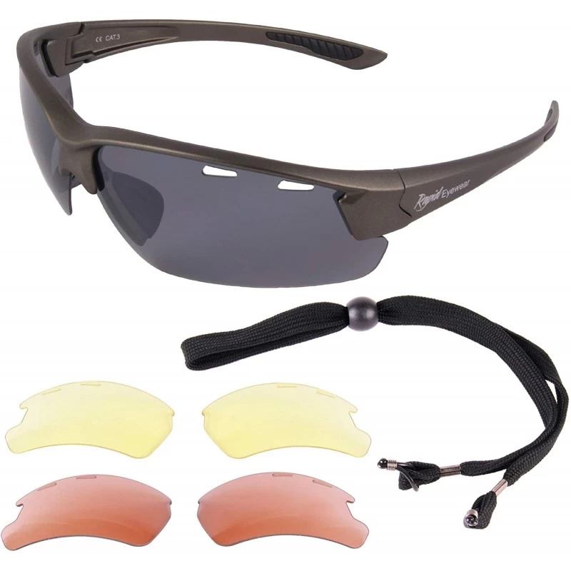 Wrap Sunglasses Gliding Interchangeable - C0115WNGDYJ $43.37