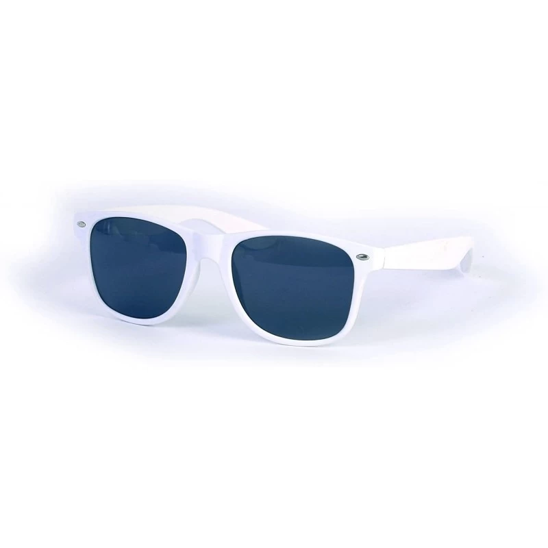Wayfarer Wayfarer Rubber Coated Soft Feel Spring Hinge Sunglasses P714 - Matt White - CU11BRZ6ZML $10.67