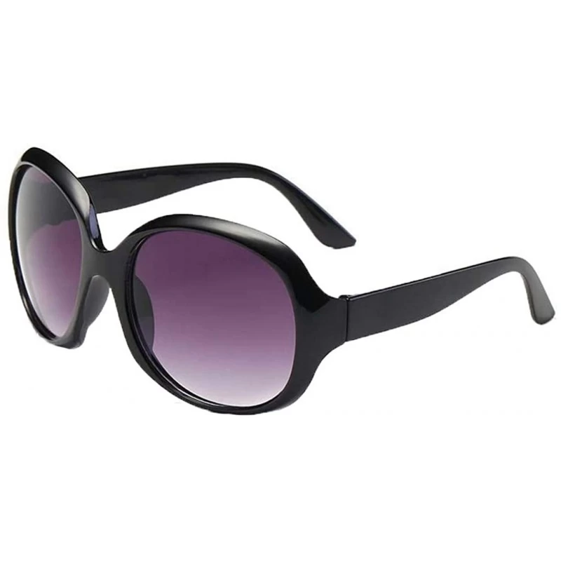 Oversized Women's Fashion Cat Eye Shade Sunglasses Integrated Stripe Vintage Glasses 2019 Fashion - Black - C218TI9IQK6 $7.26