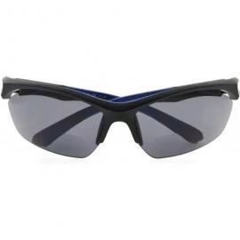 Sport Retro Mens Womens Sports Half-Rimless Bifocal Sunglasses - Black Frame/Blue Arm - C5189X5K6UM $41.25