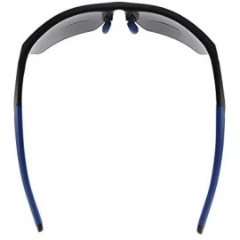 Sport Retro Mens Womens Sports Half-Rimless Bifocal Sunglasses - Black Frame/Blue Arm - C5189X5K6UM $20.36