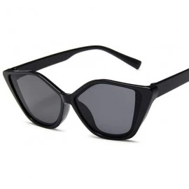 Aviator New Vintage Black Cat Eye Sunglasses Women Fashion Brand Designer Mirror C7 - C7 - CI18YKSYOL0 $16.76