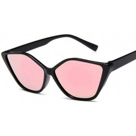Aviator New Vintage Black Cat Eye Sunglasses Women Fashion Brand Designer Mirror C7 - C7 - CI18YKSYOL0 $16.76