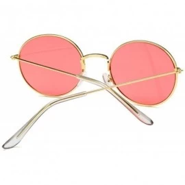 Oval Retro Oval Sunglasses Men Women UV400 Vintage Metal Frame Sun Glasses Fashion Lunette De Soleil Femme - C4197Y7RZWZ $27.12