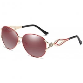 Rimless Women Polarized Sunglasses UV400 Protection Ladies Fashion Stylish Eyewear - Red - CG18OA4YYRL $19.89