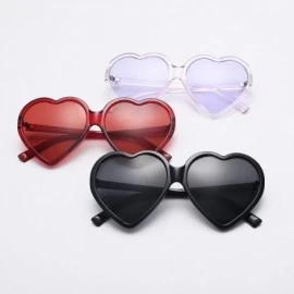 Oversized Heart Shaped Oversized Sunglasses Integrated - Brown - CH18Q43G2A5 $15.47