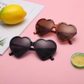 Oversized Heart Shaped Oversized Sunglasses Integrated - Brown - CH18Q43G2A5 $15.47