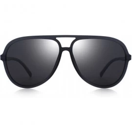 Sport Polarized Sunglasses for Women Men Lighter Frame Vintage Pilot Sunglasses with Case O8510 - Gray - C518H26X8IH $23.06