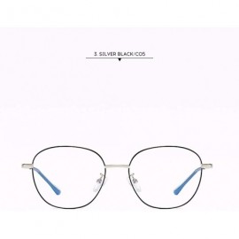 Round Computer Reading Glasses Lighweight Metal Frame Blue Light Blocking Readers for Men Women Business Work - Silver - C519...