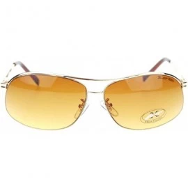 Rectangular HD(High Definition) Lens Sunglasses Narrow Spring Hinge Frame - Gold - CY11TRQ99X9 $18.98