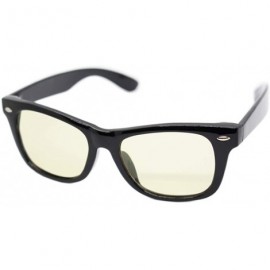 Round Japan Quality Sunglasses Unisex Triple UV protection Japan Standard Lens - Black/Light Brown Type a - CU12BMG96KH $43.00