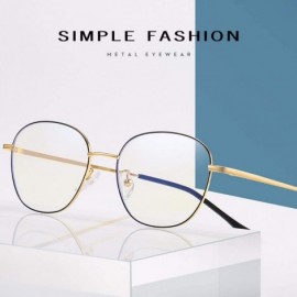 Round Computer Reading Glasses Lighweight Metal Frame Blue Light Blocking Readers for Men Women Business Work - Silver - C519...