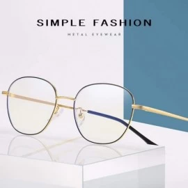 Round Computer Reading Glasses Lighweight Metal Frame Blue Light Blocking Readers for Men Women Business Work - Silver - C519...