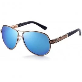 Aviator Designer Pilot Sun Glasses Male Driver Driving Shades Ladies Sunglasses - Blue - CL18WD3MAQW $70.23
