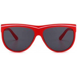 Goggle Women's Fashion Line Drawing Sunglasses Classic All-match Outdoor Sunshade Toad Sunglasses UV400 - Red - C618SNHA0LC $...