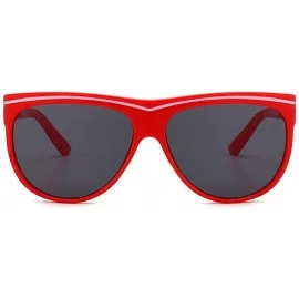 Goggle Women's Fashion Line Drawing Sunglasses Classic All-match Outdoor Sunshade Toad Sunglasses UV400 - Red - C618SNHA0LC $...