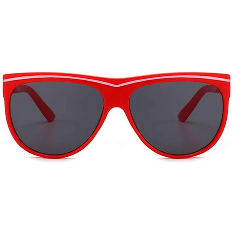 Goggle Women's Fashion Line Drawing Sunglasses Classic All-match Outdoor Sunshade Toad Sunglasses UV400 - Red - C618SNHA0LC $...