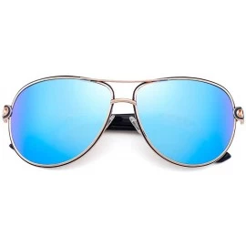 Aviator Designer Pilot Sun Glasses Male Driver Driving Shades Ladies Sunglasses - Blue - CL18WD3MAQW $34.63