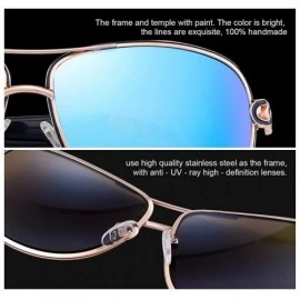 Aviator Designer Pilot Sun Glasses Male Driver Driving Shades Ladies Sunglasses - Blue - CL18WD3MAQW $34.63