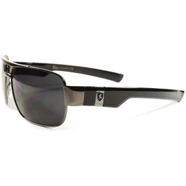 Rectangular Designer Modern High-End Stylish Fashion Mens Womens Rectangle Sunglasses - Gunmetal - CJ189AN7EW4 $15.13
