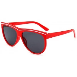 Goggle Women's Fashion Line Drawing Sunglasses Classic All-match Outdoor Sunshade Toad Sunglasses UV400 - Red - C618SNHA0LC $...