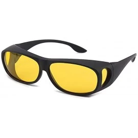 Wrap Anti Glare Night Vision Glasses HD Polarized Tint Fit Over Wrap Around Prescription Eyewear - C2199MSM95T $11.13