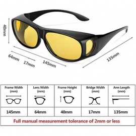 Wrap Anti Glare Night Vision Glasses HD Polarized Tint Fit Over Wrap Around Prescription Eyewear - C2199MSM95T $11.13