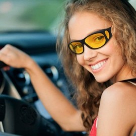 Wrap Anti Glare Night Vision Glasses HD Polarized Tint Fit Over Wrap Around Prescription Eyewear - C2199MSM95T $11.13