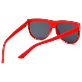 Goggle Women's Fashion Line Drawing Sunglasses Classic All-match Outdoor Sunshade Toad Sunglasses UV400 - Red - C618SNHA0LC $...