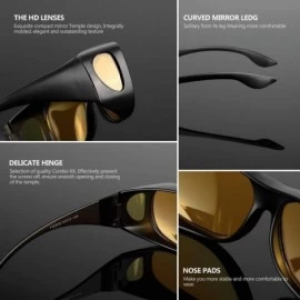 Wrap Anti Glare Night Vision Glasses HD Polarized Tint Fit Over Wrap Around Prescription Eyewear - C2199MSM95T $11.13