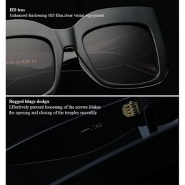 Square Non-Polarized Square Durable Sunglasses for Women Outdoor Fishing Driving - Wine Red&transparent - C918CYRT7UE $19.13