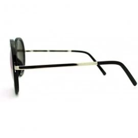 Oval Mirrored Circle Lens Psy Celebrity Gangnam Gentleman Sunglasses - Black Blue - C411GGL330N $11.37