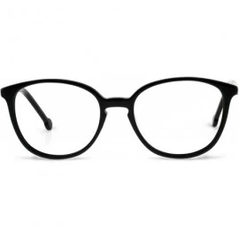 Round Women Casual Eyewear Frames Non-prescription Clear Lens Eyeglasses - C-black/Red - C518LWU4CT9 $14.71