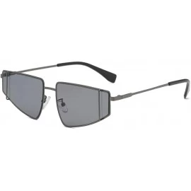 Square Irregular Sunglasses Fashion Vintage Eyeglasses - Gray - CU18S4WMOI5 $18.16