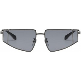 Square Irregular Sunglasses Fashion Vintage Eyeglasses - Gray - CU18S4WMOI5 $9.21
