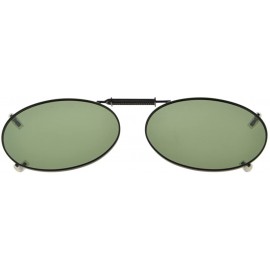 Wrap Metal Frame Rim Polarized Lens Clip On Sunglasses 2 1/16"x1 3/8" - C76-g15 - C3182MMY7S3 $24.66