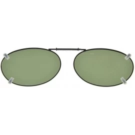 Wrap Metal Frame Rim Polarized Lens Clip On Sunglasses 2 1/16"x1 3/8" - C76-g15 - C3182MMY7S3 $11.06