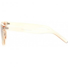 Rectangular Unisex Heart Shape Cutout Lens Horn Rim Hipster Plastic Sunglasses - Brown - C518O9M4CU9 $10.26