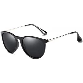 Round sunglasses for women Men Metal Round Shades Male Sun Glasses Women - C1-black - CL18WZUOQG8 $26.55